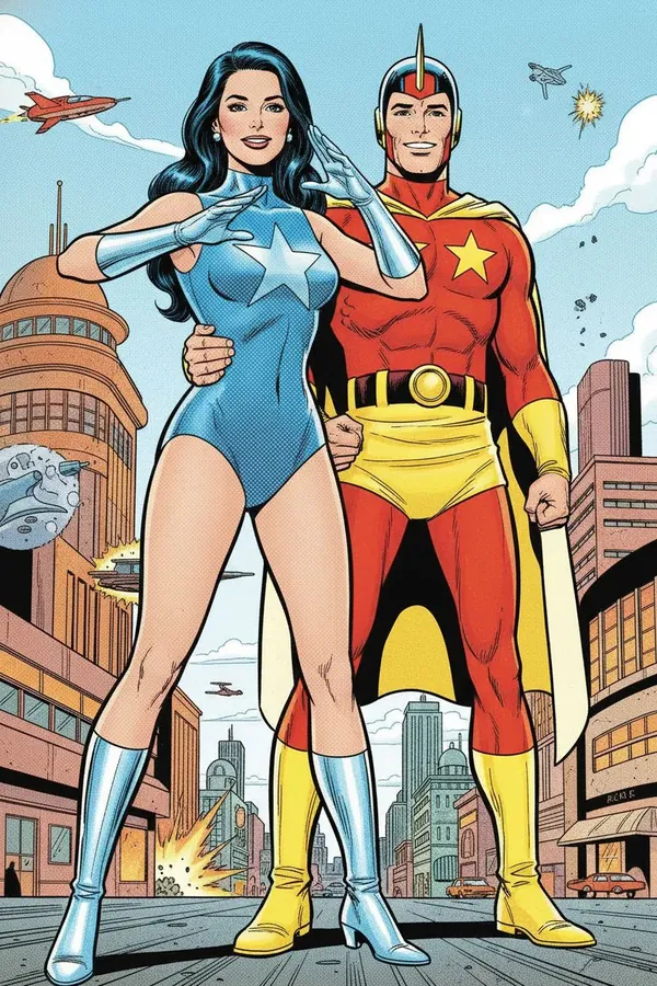 Guests transformed into comic-book characters by the AI photo booth