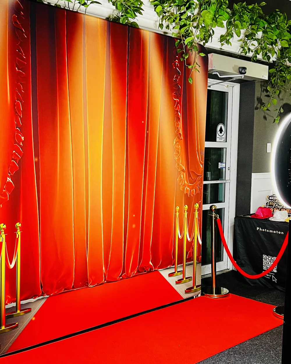 Branded photo booth at a corporate event in Miami