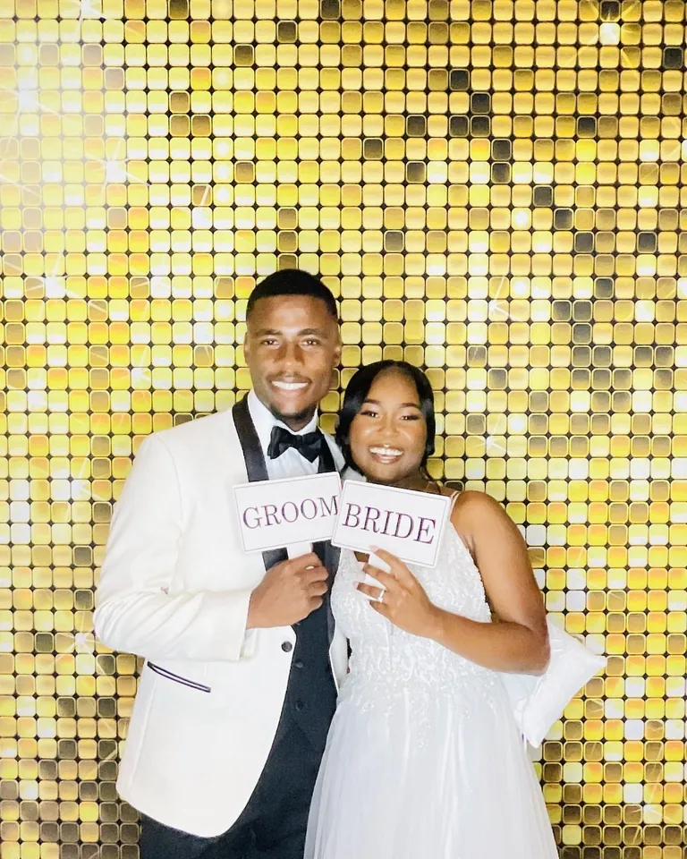 Wedding photo booth at a reception in Miami