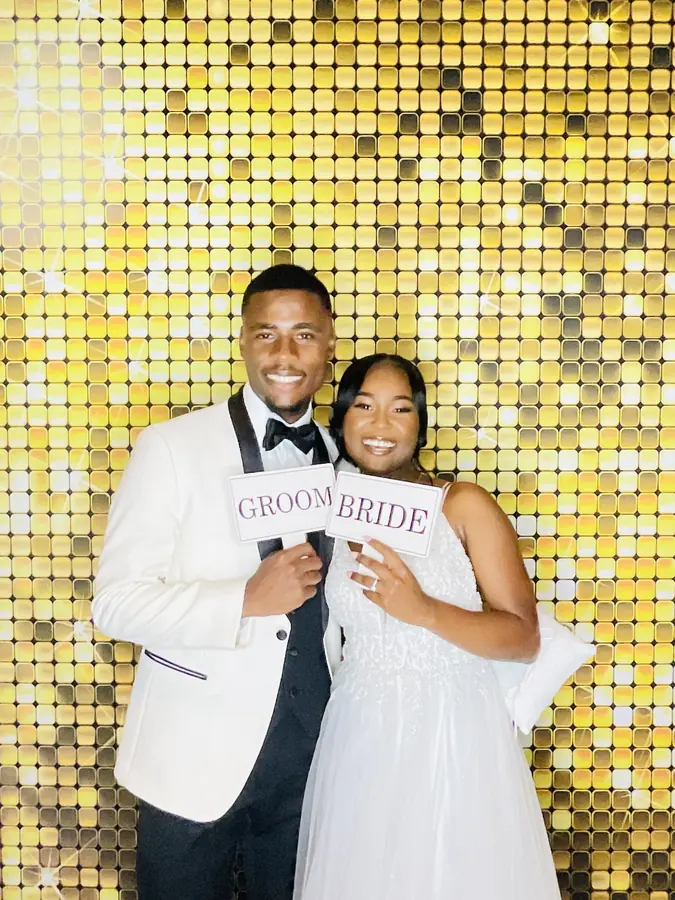 Photo booth set up outdoors at a private event in Pinecrest